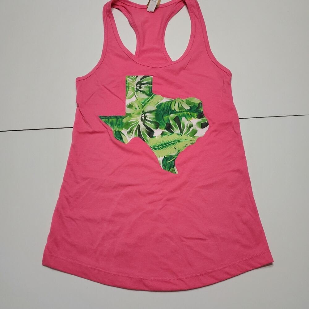 New Ideal Tee by Next Level Pink RazorBack with Texas